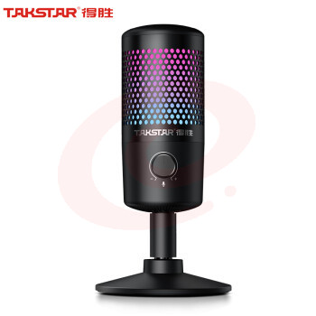 得胜(TAKSTAR) GX1 USB电脑麦克风网络授课游戏语音录课直播内置声卡高颜值手机有线话筒