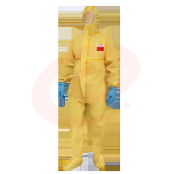 君御GAJ3000防化服黄色C级化学防护服防静电防强酸碱喷漆工作服