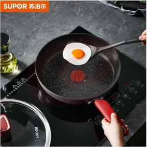 苏泊尔/SUPOR PJ28W8 炒锅 平底锅煎锅 麦饭石色不粘锅 燃气灶电磁炉通用 28CM口径