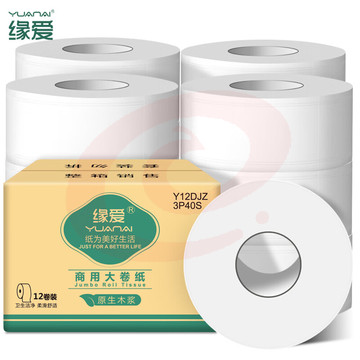 大卷纸厕所酒店专用大盘纸4层12卷商用厕纸卷筒纸大圈卫生纸整箱