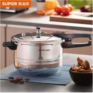 苏泊尔/SUPOR YS20ED 高压锅 304不锈钢4.0L压力锅20cm 燃气电磁炉通用