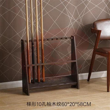 台球放杆架 台球杆架 台球杆展示架 台球杆放置架 落地式球杆架子 梯形10孔-黑色