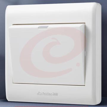 飞雕 一位开关 86型墙壁面开关E5-A 白色 一开单控墙壁开关