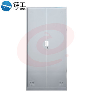 链工 清洁柜拖把水桶存储柜卫生柜学校工厂工具杂物收纳柜 304不锈钢双门1800*900*400