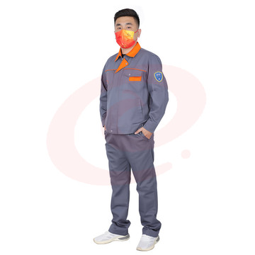 君御JY-F101纯棉阻燃工作服汽修电焊翻领耐磨制服工装批发可绣标