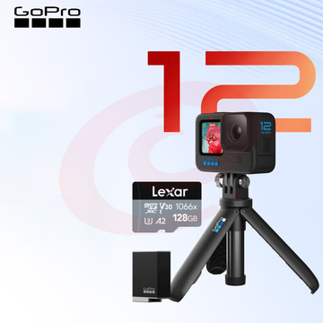 GOPRO HERO12  5.3K高清相机摩托行车记录仪Vlog手持摄像机 续航自拍礼盒128G