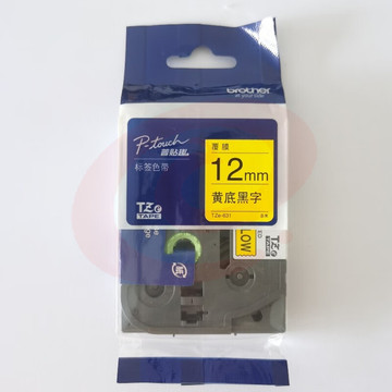 兄弟  TZe-ZS631标签机色带 12mm黄底黑字