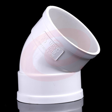 PVC弯头 给水管道等径弯头 45度弯头 75mm