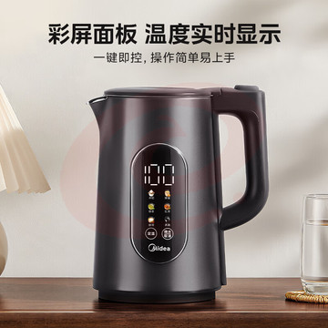 美的  1.7L大容量电热水壶烧水壶 触控恒温开水壶SHE1750