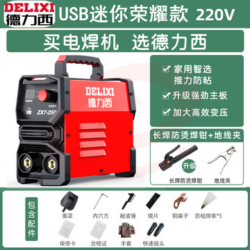德力西电焊机250家用小型单电压220V两相电手提式便携焊机-电焊款
