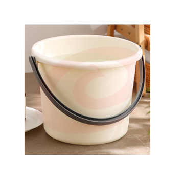 家杰优品 水桶泡脚桶拖把桶洗澡桶多用桶带提手耐用加厚塑10L带盖水桶