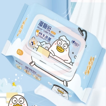 心相印湿巾 湿厕纸 温和杀菌洁厕湿纸巾 80片*5包家庭装 新老包装随机发