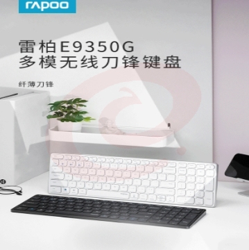 雷柏（Rapoo） E9350G 无线蓝牙键盘 办公键盘 超薄便携键盘 充电键盘 99键 电脑键盘 E9350G 无线蓝牙键盘 