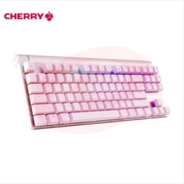 樱桃（CHERRY）MX8.0 G80-3888HXAEU-9粉 机械键盘 有线键盘 87键RGB背光 粉色 樱桃茶轴 
