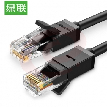 绿联（UGREEN）20165 六类CAT6类网线 千兆网络连接线 工程家用电脑宽带监控非屏蔽8芯双绞成品跳线 黑 15米