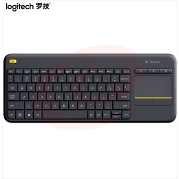 罗技（Logitech）K400 Plus 键盘 无线键盘 办公键盘 带触摸板 优联 黑色 带无线2.4G接收器