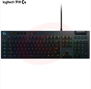 罗技（G）G813游戏键盘 超薄矮轴 有线键盘 RGB炫光电竞LOL魔兽世界 拉丝铝面板 全尺寸119键 L轴 类红轴