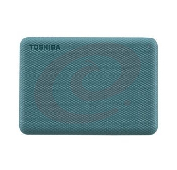 东芝(TOSHIBA) 2TB 移动硬盘 V10系列 USB3.2 Gen1 2.5英寸 机械硬盘 黛绿 兼容Mac 密码保护 轻松备份