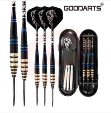 古德骑士Goodarts 针式飞镖23g黄铜 【三支塑盒装】蓝线