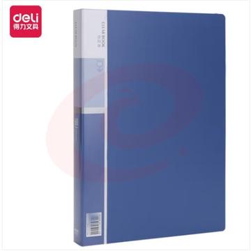 得力(deli)5005 文件夹 A4/60页商务资料册插袋文件册活页文件夹文件收纳袋活页插袋文件夹
