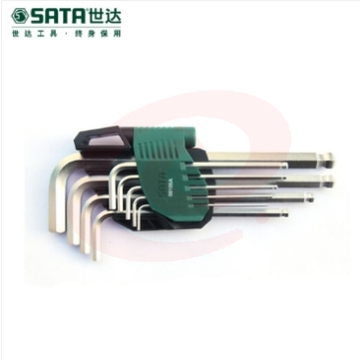 世达(SATA)9件套铬钒钢加长球头内六角扳手  09105A  M1.5-M10