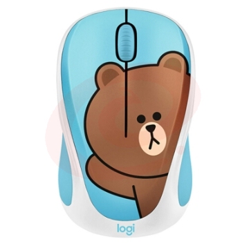 罗技（Logitech）LINE FRIENDS 无线鼠标 可爱萌系光电女生鼠标 送女神 情人节礼物 布朗熊BROWN
