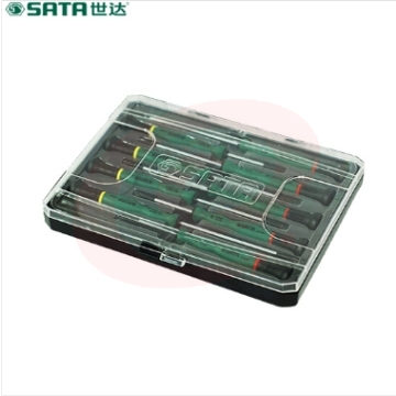 世达(SATA)工具9件一字、十字微型螺丝批组套货号09316