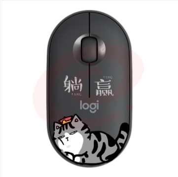 罗技（Logitech  Pebble无线蓝牙鼠标静音便携鼠标-吾皇系列（黑）