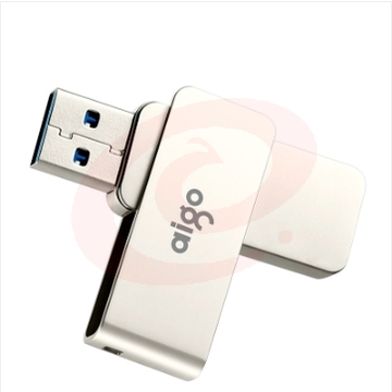 爱国者（aigo）32GB USB3.0 U盘 U330金属旋转系列 银色 快速传输 出色出众