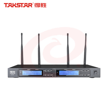 得胜(TAKSTAR)SC-4R 无线一拖四麦克风主机 会议培训KTV娱乐户外演出无线麦克风接收机