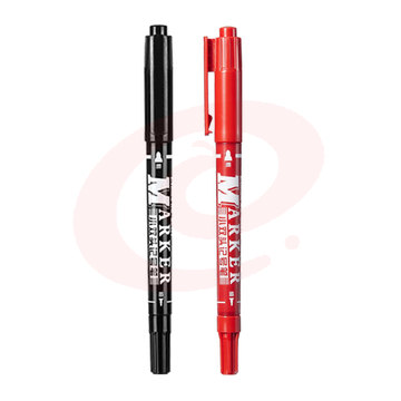 齐心 MK833 小双头勾线记号笔 线幅0.5-1.5mm  黑色