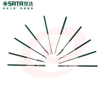 世达(SATA)10件套金刚石特种异型什锦锉3x140MM/金刚石锉削什锦三角锉刀金属钢锉03804