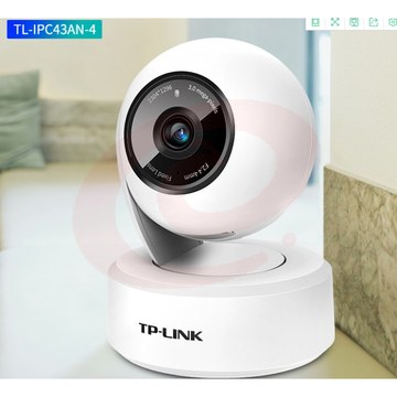 TP-LINK 无线监控摄像头 300万高清云台 家用网络智能安防家庭监控 360度全景wifi手机远程TL-IPC43AN-4 霜白 (