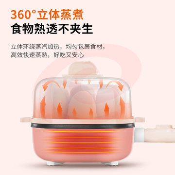 九阳(Joyoung)煮蛋器 多功能智能早餐蒸煎一体机 SK03B-GS110(单层)(