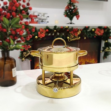 瑞士Kisag瓦氏炉金色单人小火锅 一人一锅火锅炉会所酒店餐饮炉
