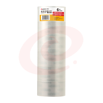 齐心 JT5508-6 超透封箱胶带 6卷/筒 55mm*80y