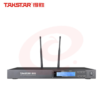 得胜(TAKSTAR)SC-2R 无线一托二麦克风主机 会议培训KTV娱乐户外演出无线麦克风接收机