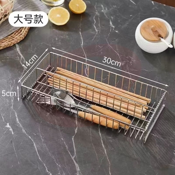加厚304不锈钢消毒柜筷子蓝家用筷子沥水蓝30*14*5cm