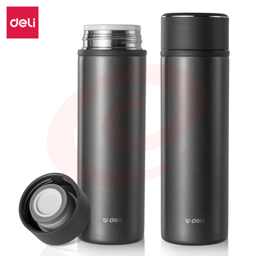 得力LL601-BGY商务保温杯(500ml)(灰)(个)