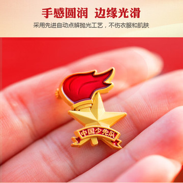 得力(deli)少先队队徽 小学生少先队员队徽 立体别针款 50560