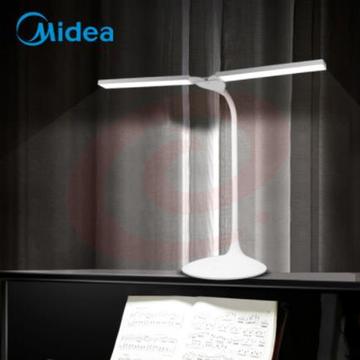 美的(Midea)LED充电台灯学生书桌宿舍床头台灯练琴专用钢琴灯双灯头无极调光连枝升级款