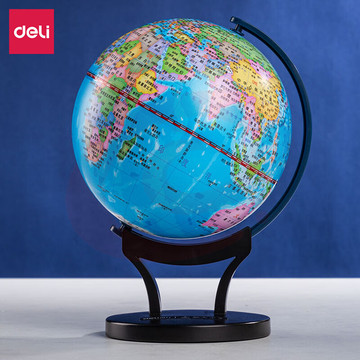 得力（deli）地球仪旋转世界高清立体办公教学 万向地球仪 18100