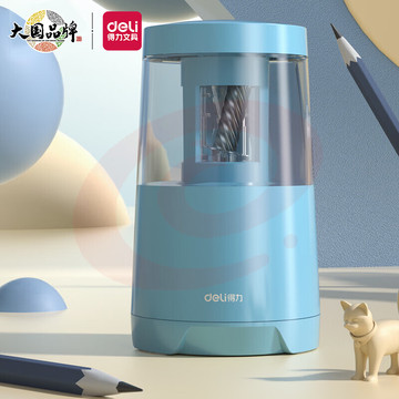 得力(deli)电动削笔机 双电源(电池/USB)单个蓝色 VA5