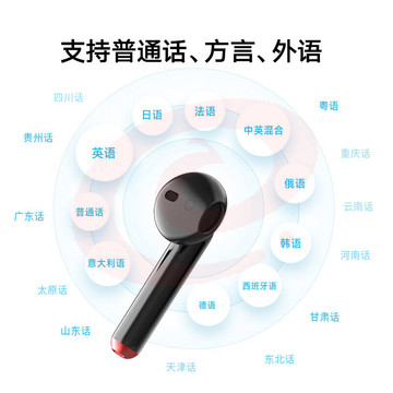 科大讯飞（iFLYTEK）智能录音耳机iFLYBUDS lite 无线蓝牙耳机 通话降噪 通话录音即时转写 20H续航 触控