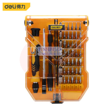 得力（deli）铬钒钢精密电子维修螺丝批组套45件手机维修螺丝刀套装 DL3545