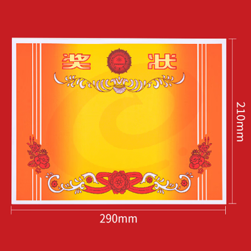 A-4奖状纸  中小学生表扬表彰奖状  加厚双胶纸